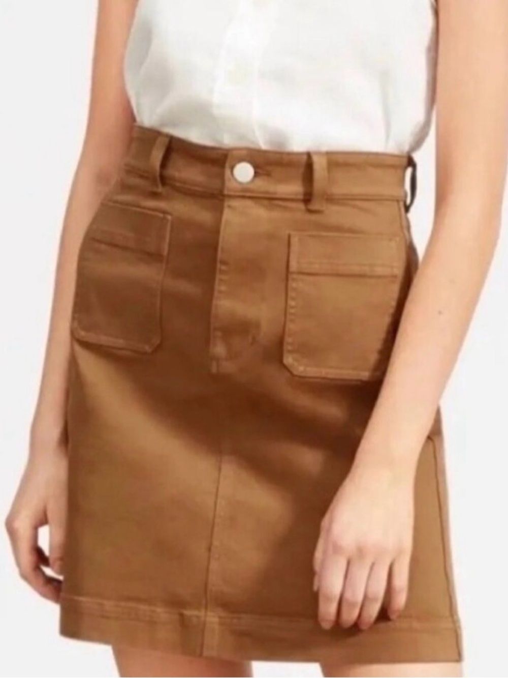 Women’s Everlane Patch Pocket Pocket Mini Skirt - Brown